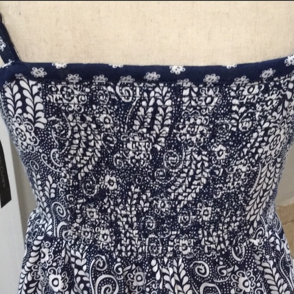 Navy & white cotton dress - Picture 6 of 7